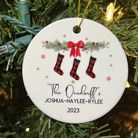 Family Ceramic Round Ornament - Picture 2 of 2